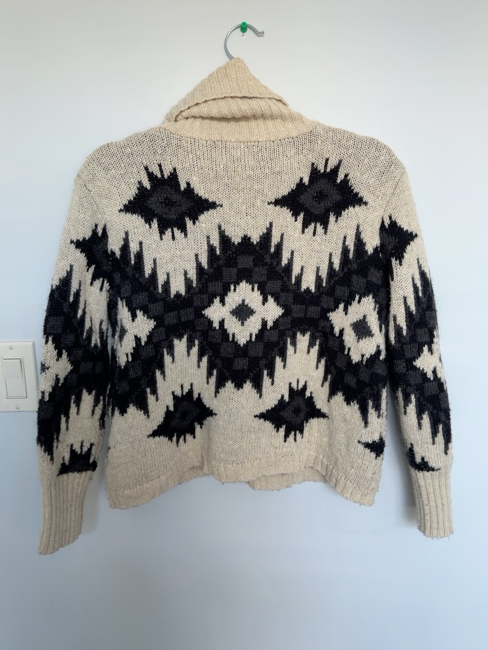 Denim & Supply Ralph Lauren Silk Blend Aztec Cowl Neck Sweater M - Picture 3 of 6
